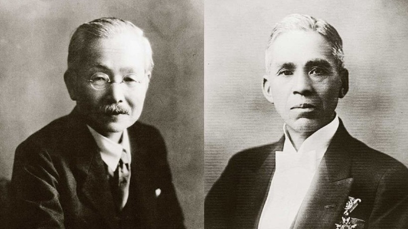 GS Kikunae Ikeda (trái) – người phát minh ra bột ngọt năm 1908 và doanh nhân Saburosuke Suzuki II (phải) - nhà sáng lập Tập đoàn Ajinomoto.