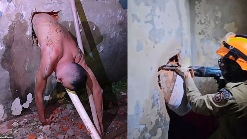 Đào tường 2 ngày bằng đinh và chổi, tù nhân định vượt ngục phải trả giá vì "hố tử thần" tự tạo. Ảnh: Viral Press