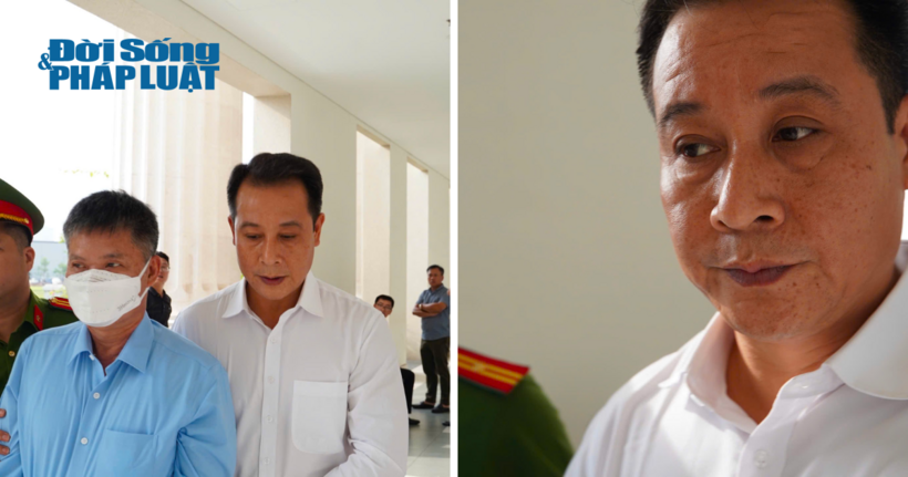 Bị cáo Phạm Hoàng Anh, cựu Phó Bí thư Thường trực Tỉnh ủy Vĩnh Phúc (áo trắng)