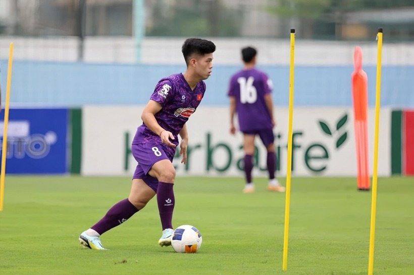 Nguyễn Đức Việt, sinh năm 2004, hiện khoác áo Ninh Bình theo dạng cho mượn từ CLB HAGL. Ảnh: VOV.