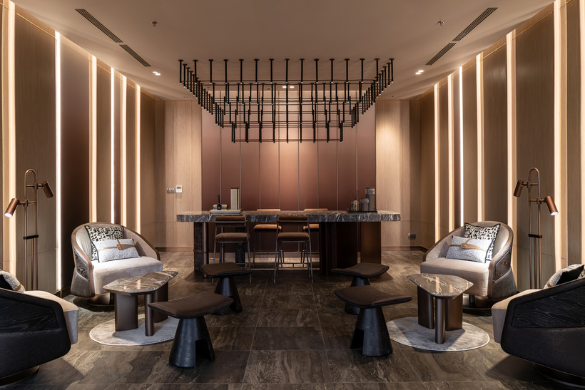 Sảnh rượu và cigar đẳng cấp tại The Canopy Clubhouse @The Orchard (Ảnh: Sycamore)