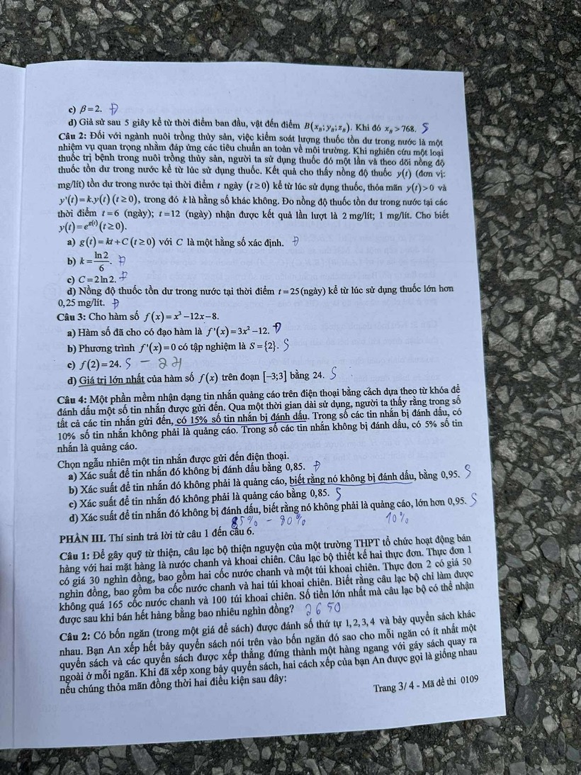 Đáp án gợi ý, đề thi môn Toán tốt nghiệp THPT 2025 mã đề 109 - 4