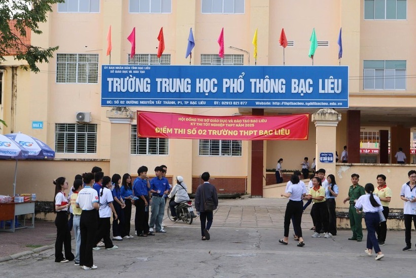 Điểm thi Trường THPT Bạc Liêu nơi thí sinh ngủ quên dự thi. Ảnh: Giáo dục & Thời đại