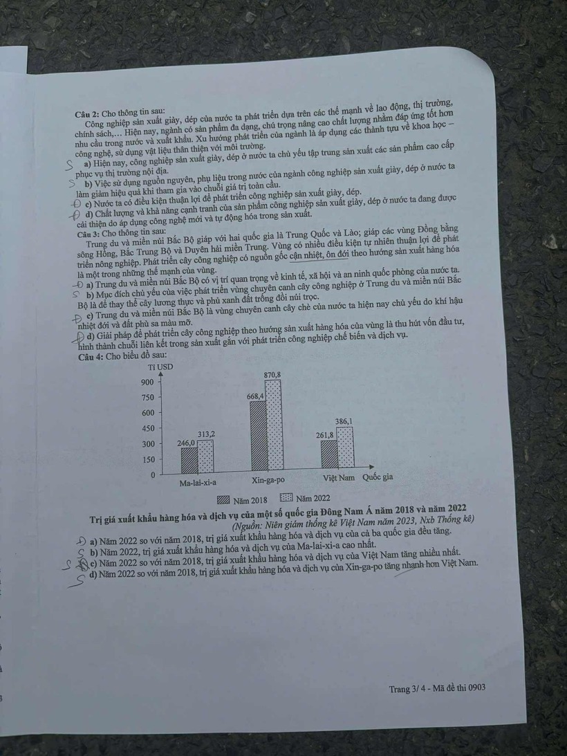 Đáp án, đề thi môn Địa lý mã đề 0903 Tốt nghiệp THPT 2025 chính xác nhất - 4