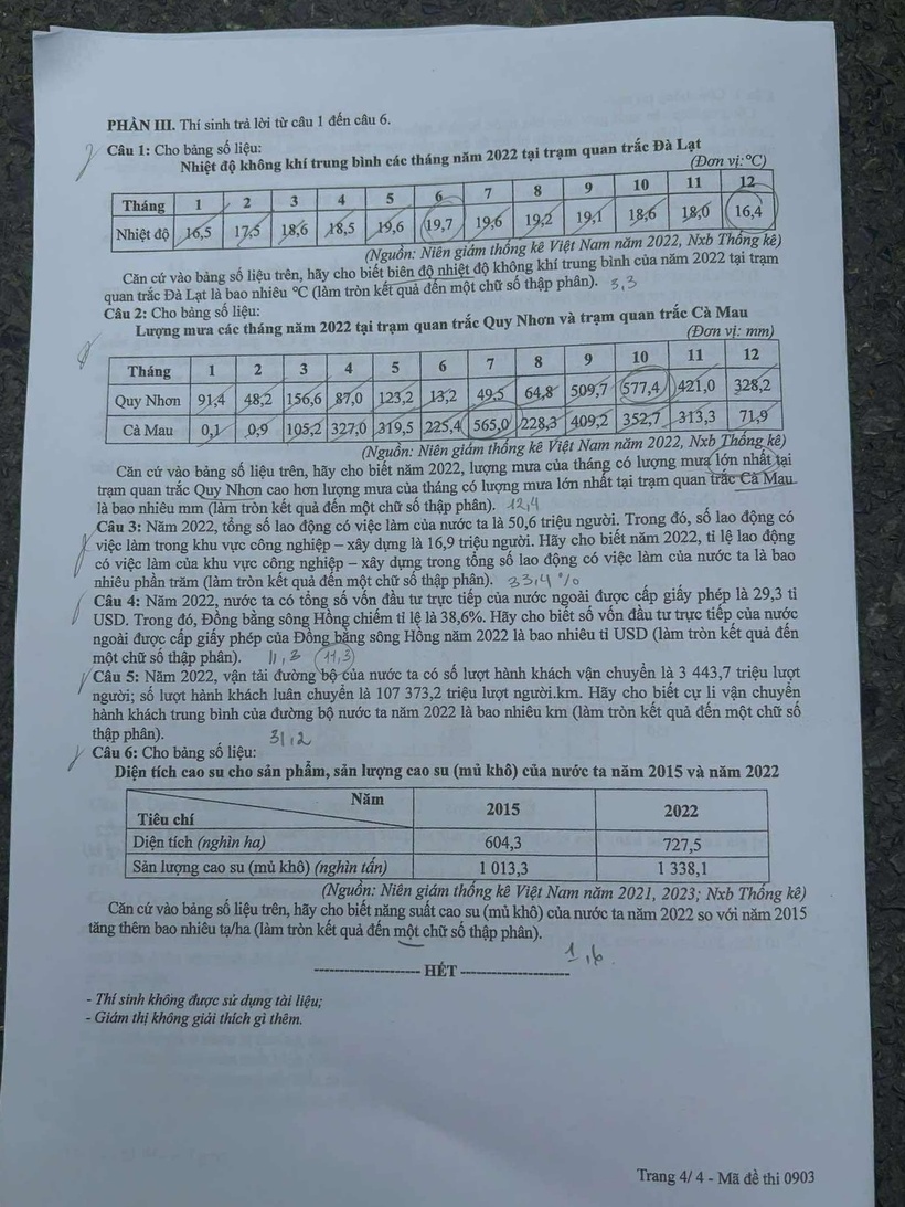Đáp án, đề thi môn Địa lý mã đề 0903 Tốt nghiệp THPT 2025 chính xác nhất - 5