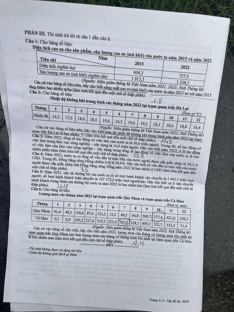 Đáp án, đề thi môn Địa lý mã đề 0929 Tốt nghiệp THPT 2025 chính xác nhất - 5