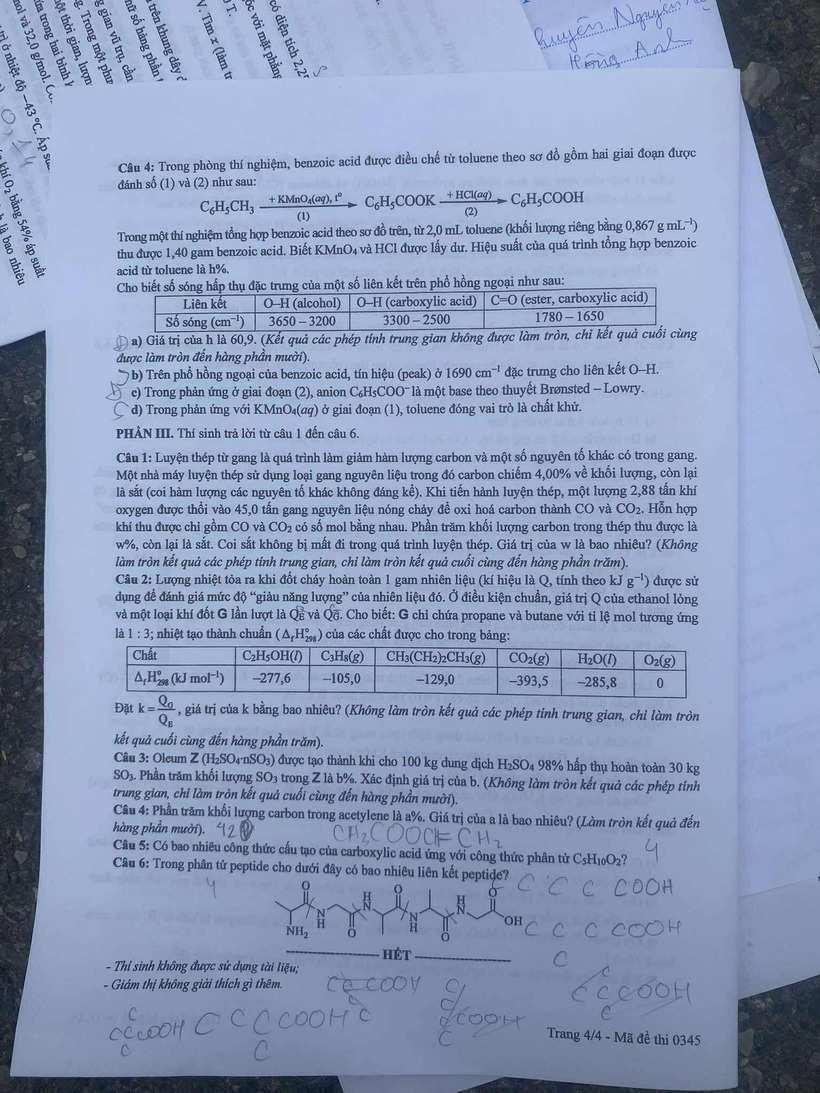 Gợi ý đáp án, đề thi môn Hóa học mã đề 0345 tốt nghiệp THPT 2025 chính xác nhất - 5