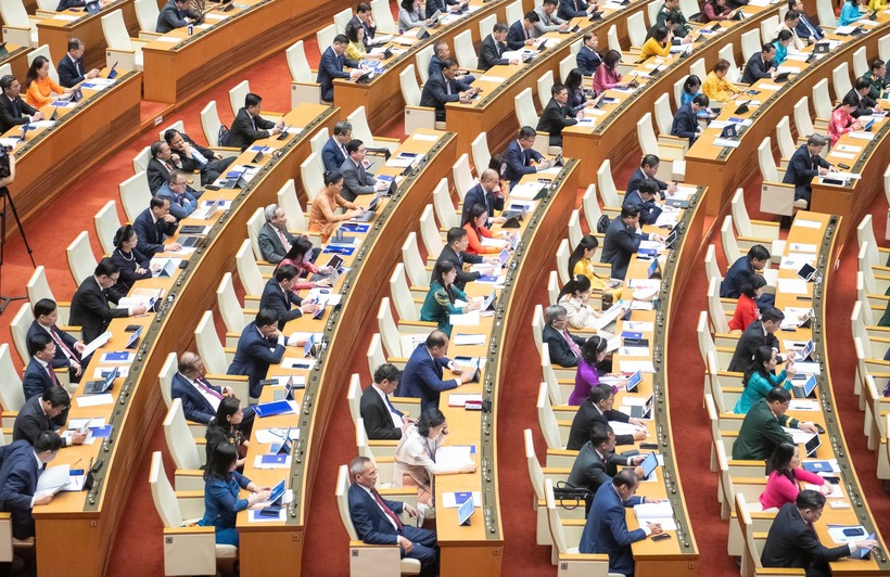 Kỳ họp thứ 9 là kỳ họp có khối lượng nội dung về công tác lập pháp nhiều nhất từ trước đến nay (Ảnh: Media Quốc hội).