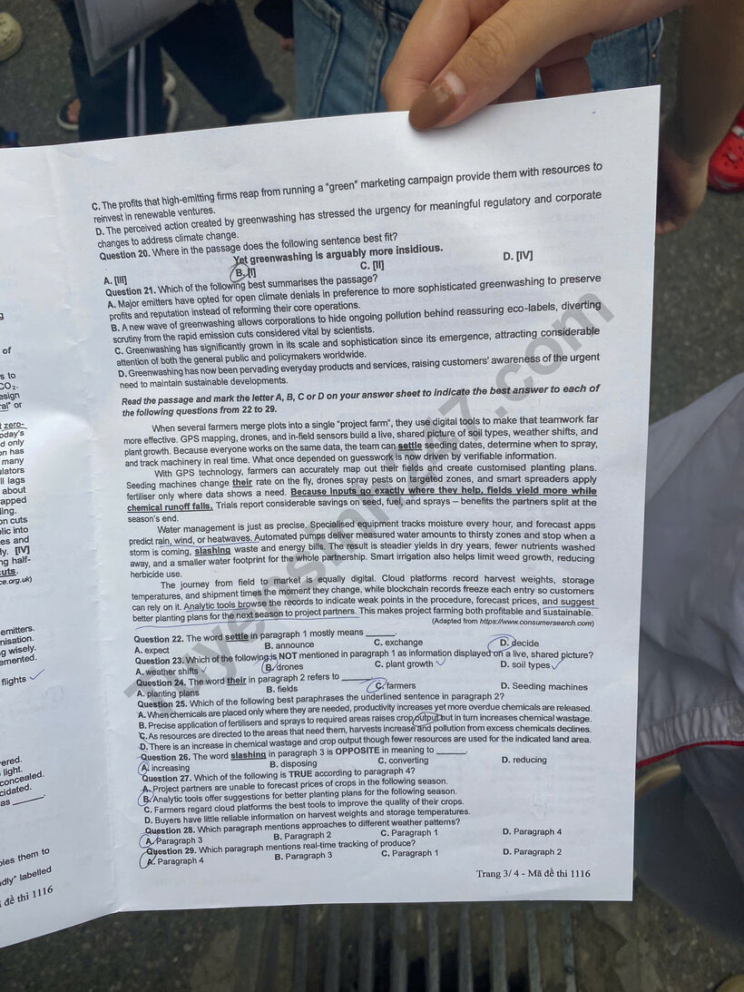 Đáp án, đề thi môn Tiếng Anh mã đề 1116 tốt nghiệp THPT 2025: Cập nhật nhanh nhất, chính xác nhất - 3