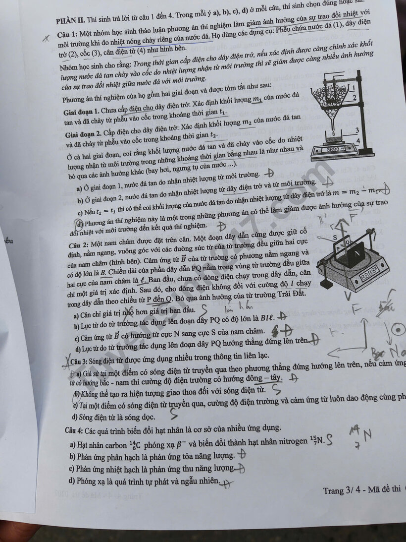 Đáp án gợi ý, đề thi môn Vật lý mã đề 0207 tốt nghiệp THPT 2025 chính xác nhất - 4