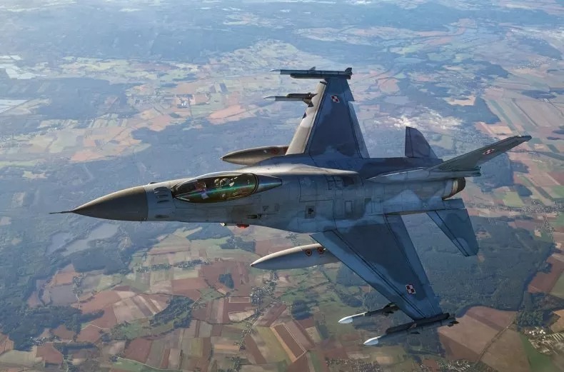 Tiêm kích F-16 tham gia cuộc tập trận NATO Air Shielding gần căn cứ không quân ở Lask, miền trung Ba Lan vào ngày 12/10/2022. Ảnh: Getty