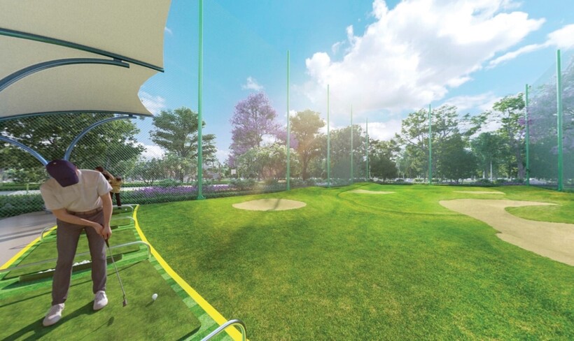Sân tập golf.