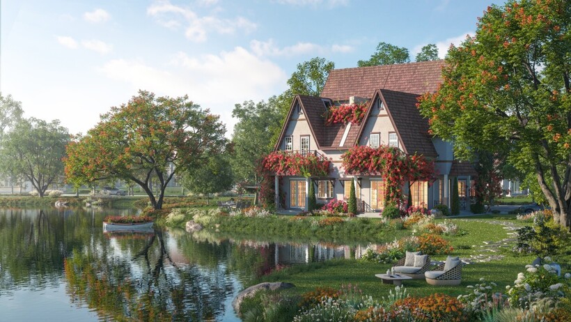 90% các căn biệt thự đều có view mặt nước