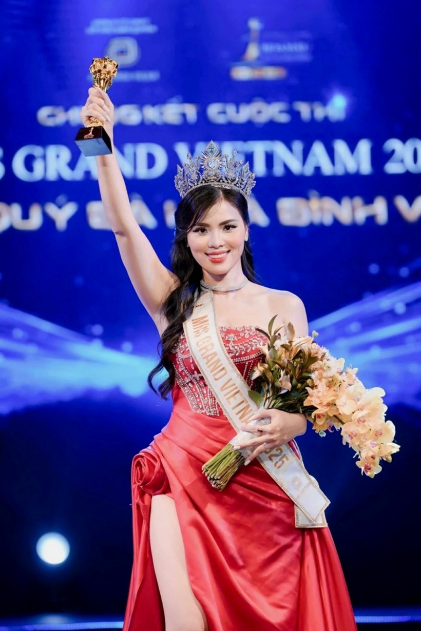 Hoa hậu Quý bà Hòa bình Việt Nam 2025 Nguyễn Thị Thưa. Ảnh: VTC News