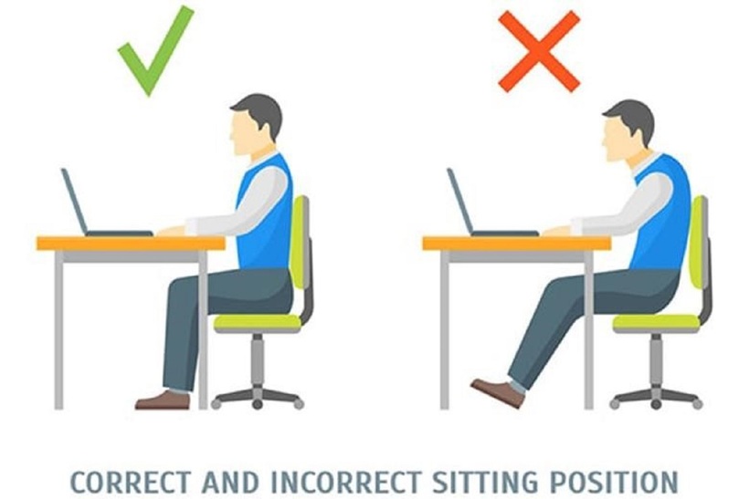 Tư thế ngồi làm việc đúng sẽ giúp hạn chế tình trạng thoái hóa đốt sống cổ