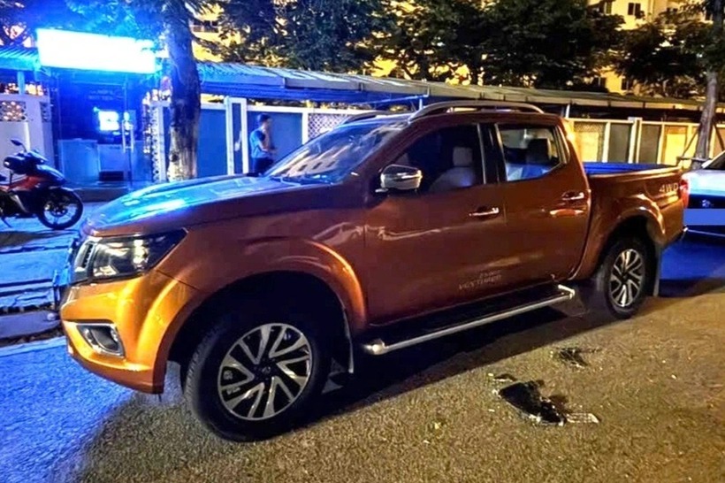 Chiếc ô tô trong vụ việc. Ảnh: Dân trí
