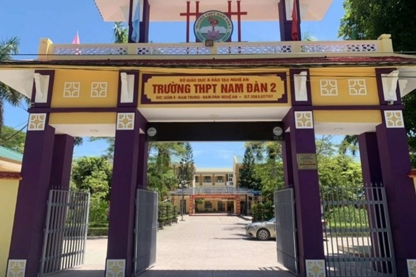 Trường THPT Nam Đàn 2. Ảnh: Lao Động.