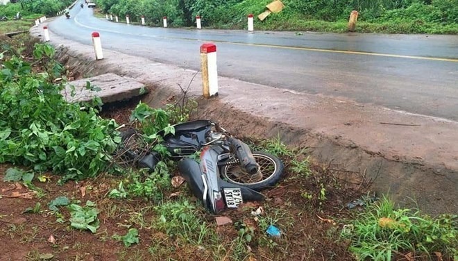 Hiện trường vụ tai nạn. Ảnh: Lao động