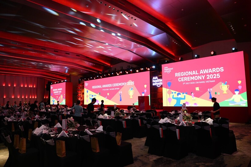 Hội trường lễ trao giải “ Trường học Lành mạnh nhất AIA”