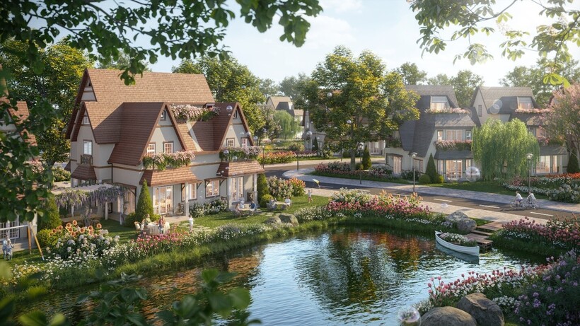 Đảo Châu Âu lấy cảm hứng, ngôn ngữ thiết kế từ nước