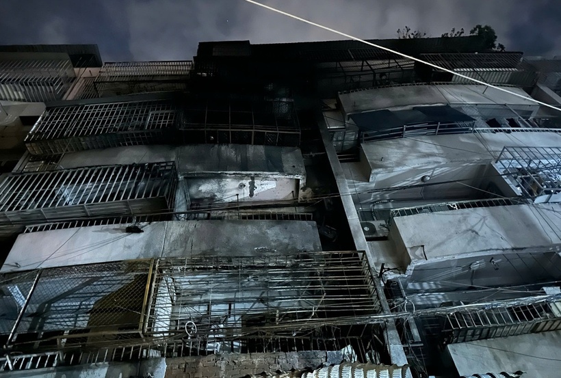 Cư xá Độc Lập nơi xảy ra vụ hoả hoạn nghiêm trọng. (Ảnh: VietnamNet)