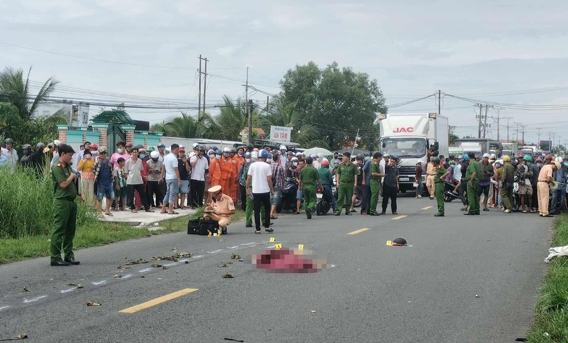 Hiện trường xảy ra vụ tai nạn. Ảnh: Vietnamnet.