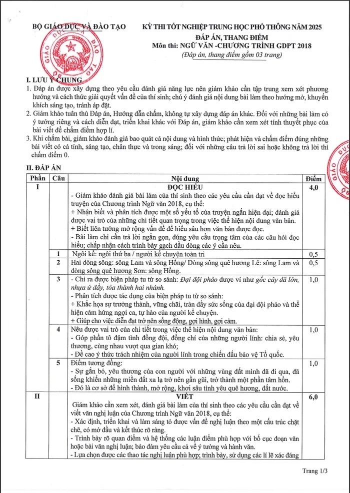 Đã xuất hiện những bài Văn đạt điểm 9 và trên 9 tốt nghiệp THPT 2025 - 3