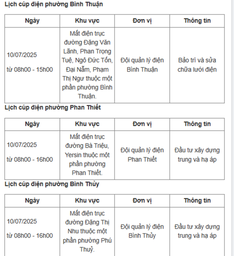 Lịch cắt điện ngày 10/7: Tra cứu lịch tạm ngừng cung cấp điện ở các tỉnh/thành - 1
