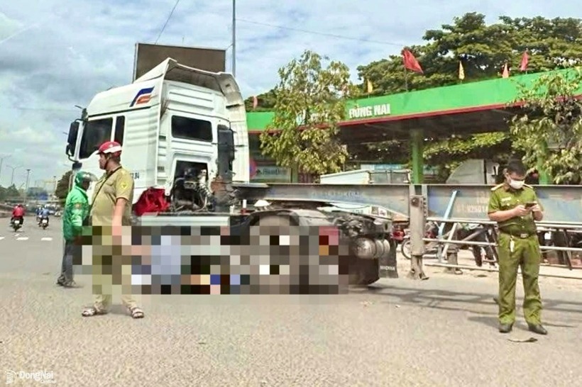 Hiện trường vụ tai nạn. Ảnh: Báo Đồng Nai.