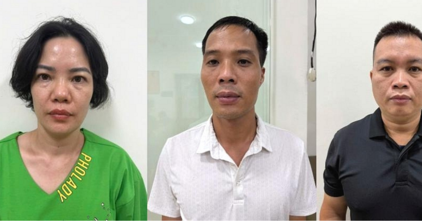 Các đối tượng bị tạm giữ.