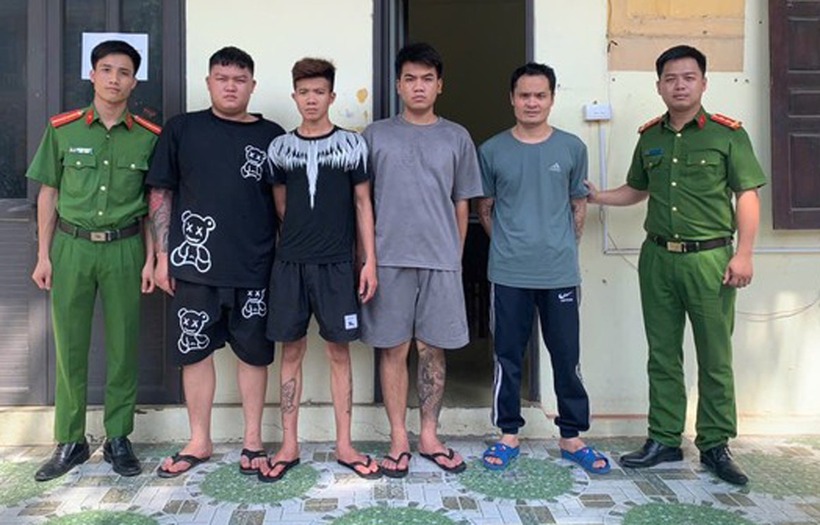 Bốn đối tượng trong vụ án đang bị tạm giữ hình sự. (Ảnh: Cơ quan công an)
