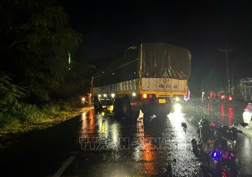 Hiện trường vụ tai nạn. Ảnh: TTXVN.