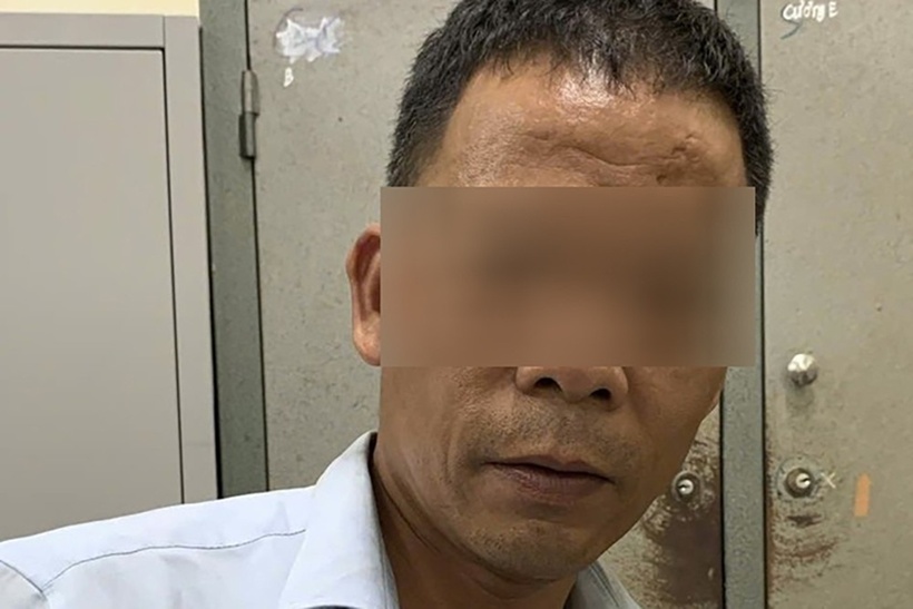 K. tại cơ quan công an. Ảnh: Vietnamnet.