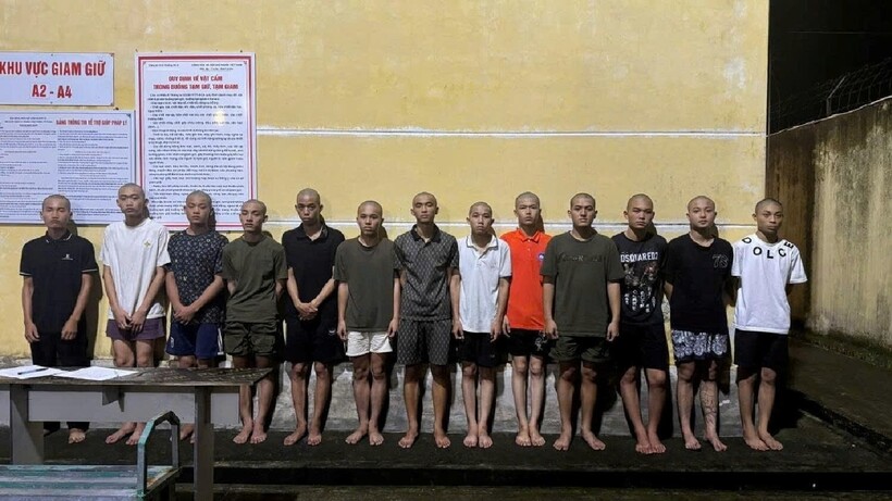 Nhóm đối tượng gây rối trật tự công cộng, cướp tài sản. Ảnh: Công an tỉnh Quảng Ninh.