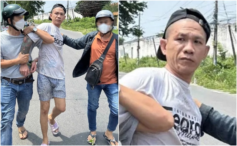 Ung Ngọc Ẩn bị bắt sau chưa đầy 5 giờ trốn khỏi trại tạm giam. (Ảnh: Pháp luật TP.HCM)