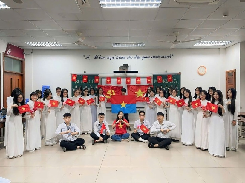 Lớp 12 chuyên Sử, Trường THPT Chuyên Bắc Ninh. Ảnh: Đại đoàn kết