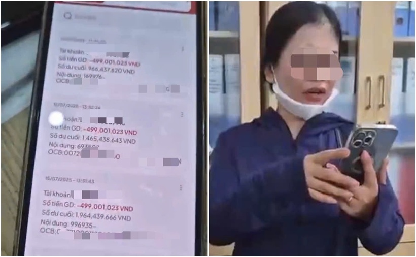 Nữ giáo viên Đ.T.P.L trình báo bị mất gần 1,5 tỷ đồng trong tài khoản. (Ảnh: VietnamNet)