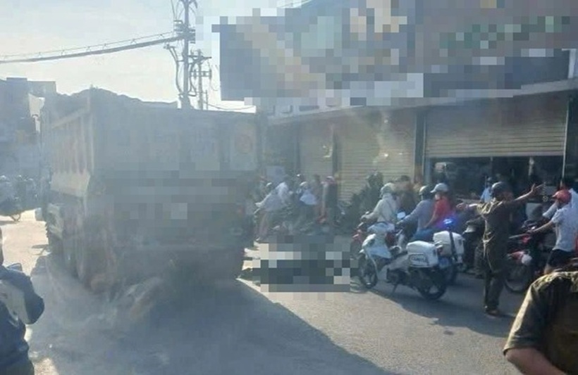 Hiện trường vụ tai nạn giao thông. Ảnh: Thanh Niên