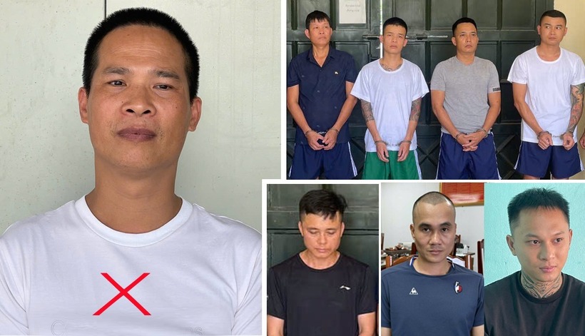 Đối tượng Bùi Quốc Ý và các “đàn em” thân tín. Ảnh: Báo Thanh Hóa