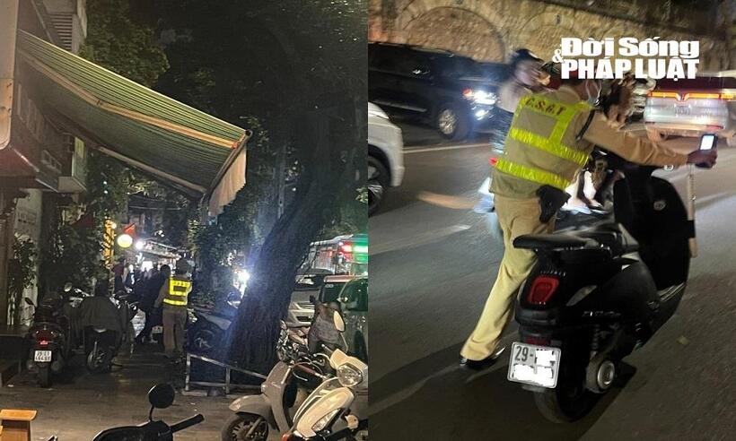 Một trường hợp bỏ lại xe giữa đường tháo chạy, lực lượng CSGT phải đưa phương tiện đó về chốt xử lý theo quy định pháp luật.