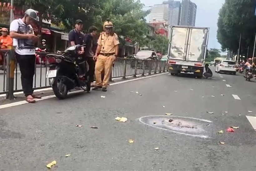 Hiện trường vụ tai nạn. Ảnh: Báo Người lao động.