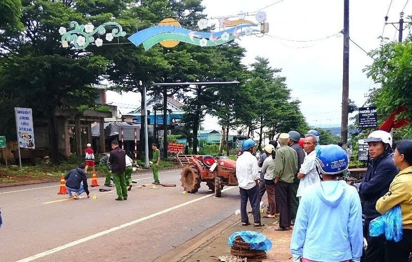 Hiện trường vụ tai nạn. Ảnh: Báo Công lý.