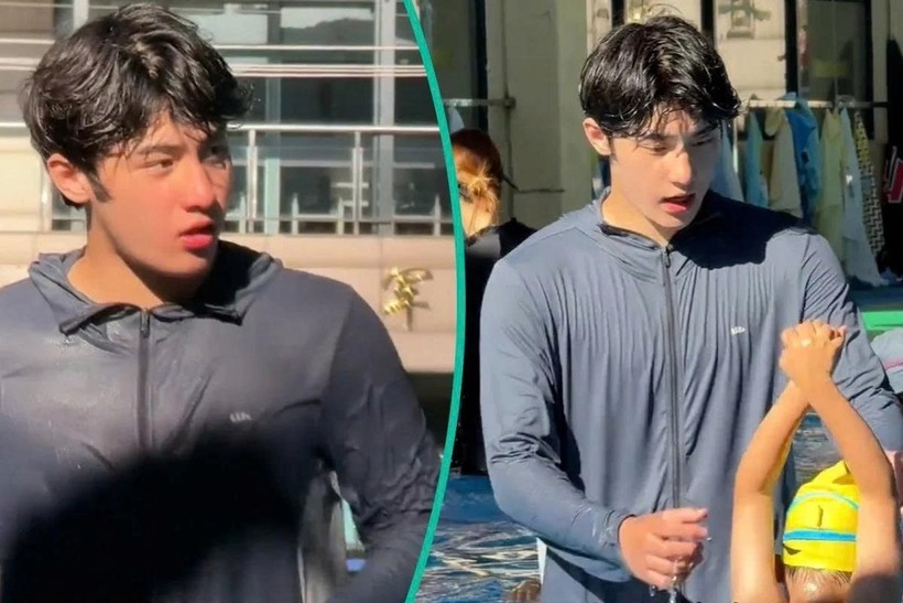 Ngoại hình điển trai, vóc dáng săn chắc và phong thái điềm đạm đã giúp anh chàng nhanh chóng trở thành tâm điểm chú ý trên mạng xã hội. Ảnh: Weibo.