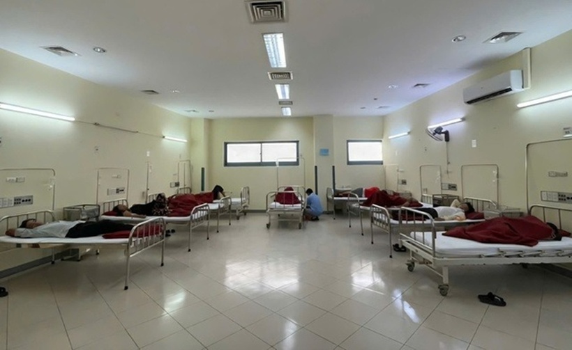 Các bệnh nhân đang điều trị tại bệnh viện. Ảnh: Báo Sức khỏe và Đời sống.