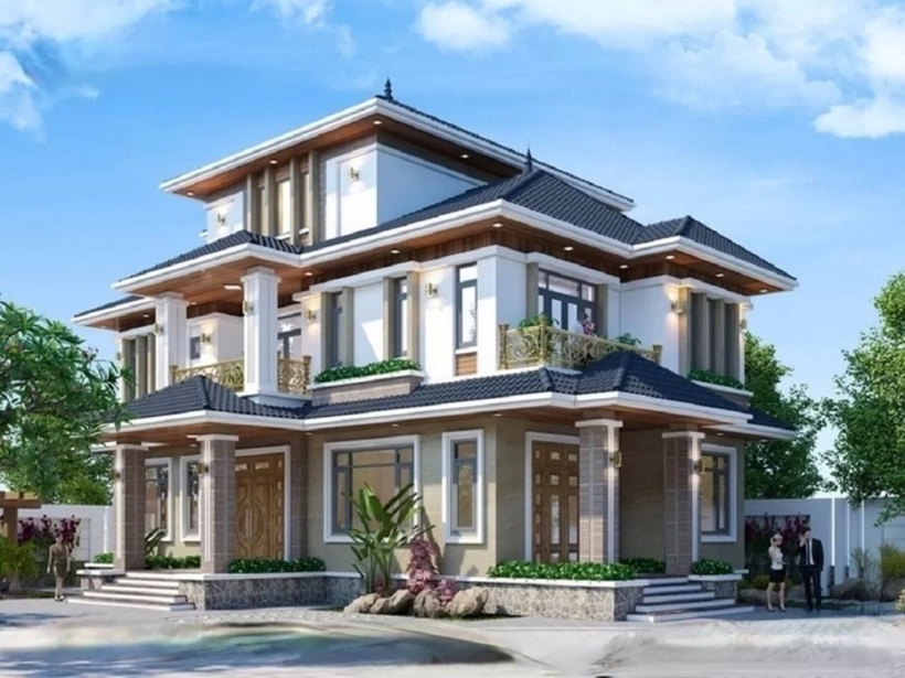 Mẫu nhà vuông 3 tầng - 5