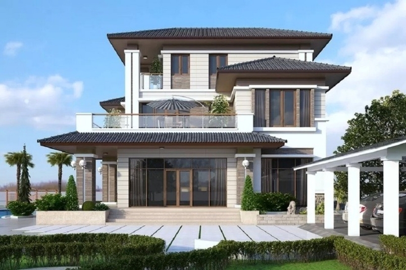 Mẫu nhà vuông 3 tầng - 3