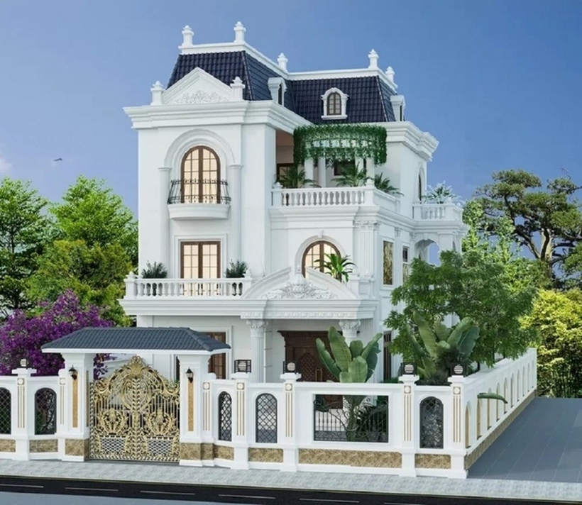 Mẫu nhà vuông 3 tầng - 2