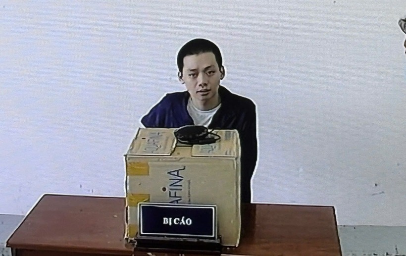 Phiên tòa xét xử Trịnh Hùng Mạnh được xử trực tuyến. (Ảnh: VietnamNet)