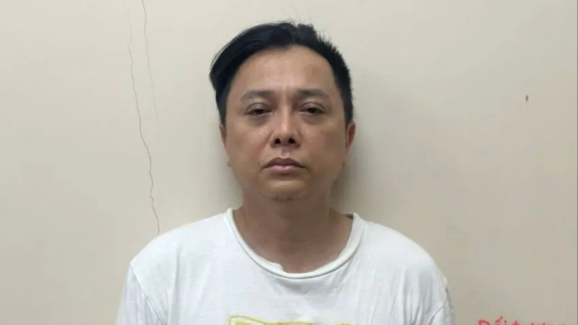 Nguyễn Công Trí tại cơ quan điều tra. Ảnh: Pháp Luật TP.HCM