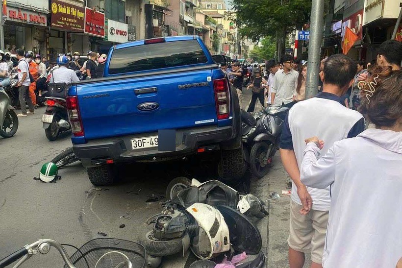 Hiện trường vụ tai nạn. (Ảnh: VietnamNet)